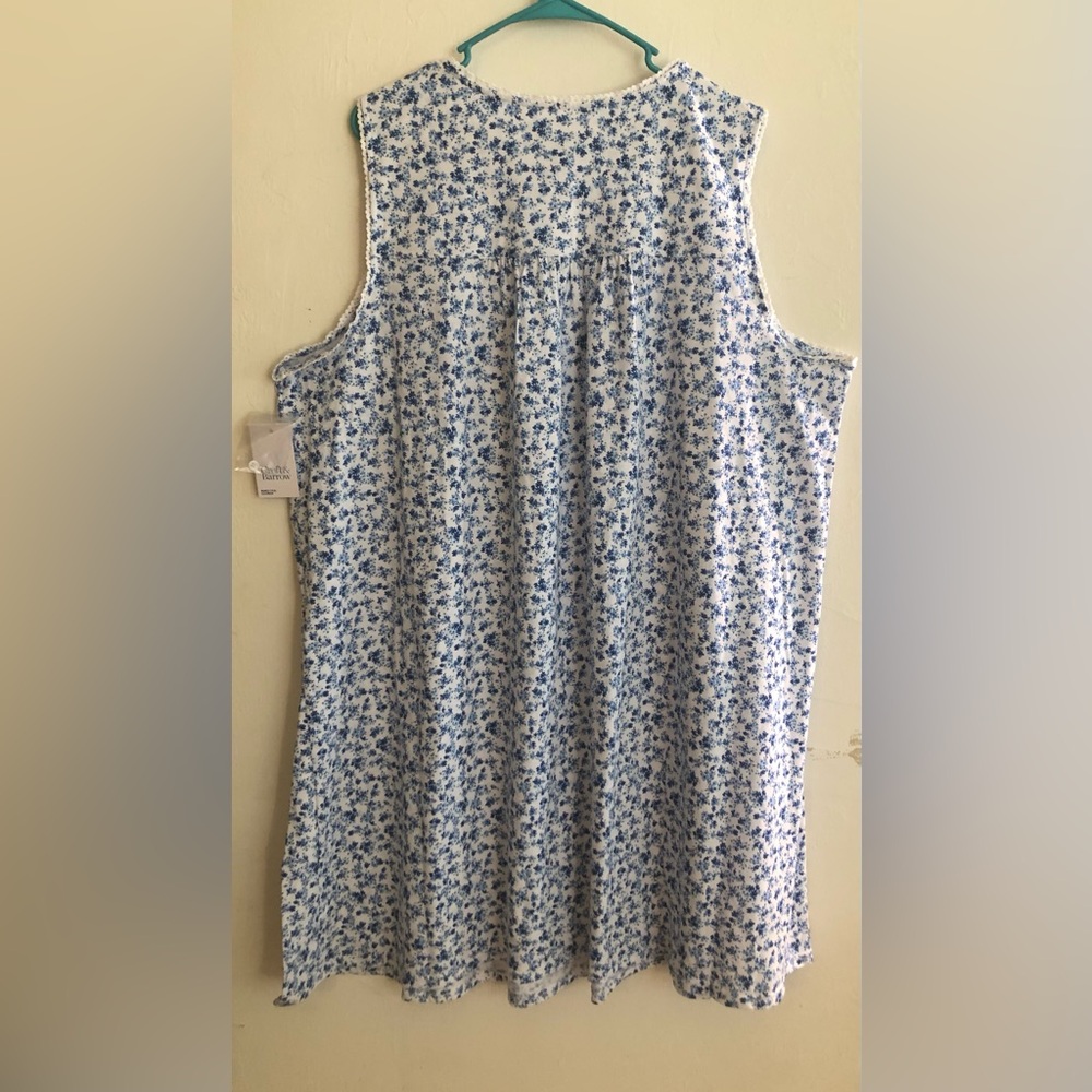 CROFT & BARROW Womens Nightgown Plus Size 3X Floral Sleeveless Pintuck Front New - Picture 7 of 10